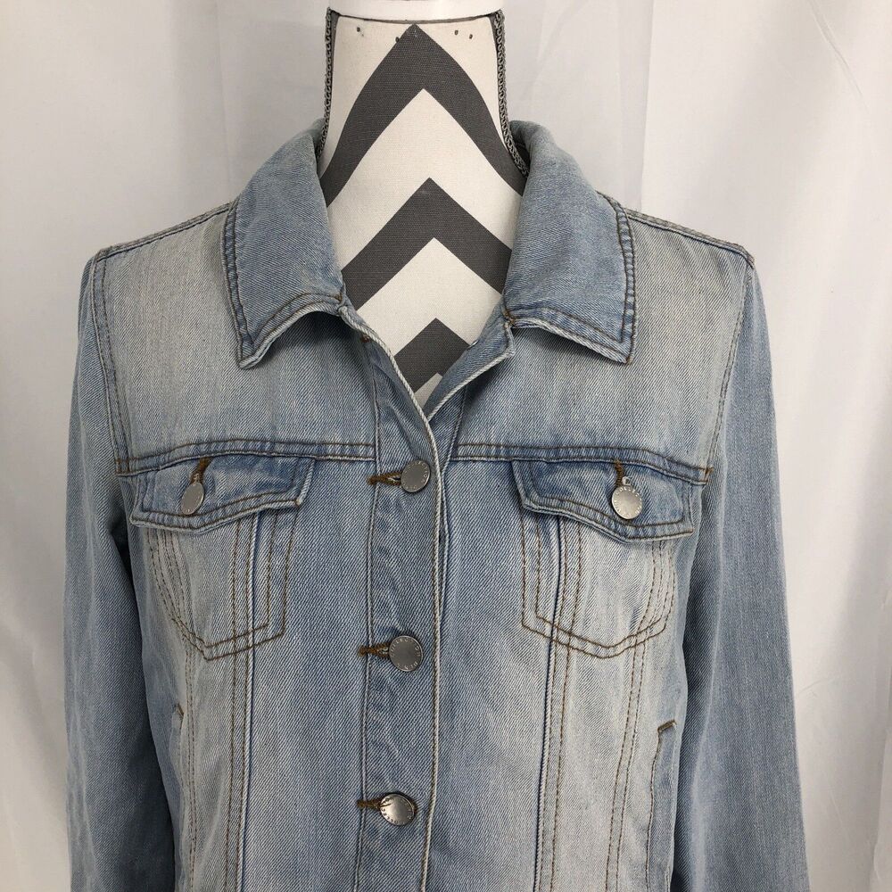 CI Sono Denim Collection Blue Light Wash Jean Jacket Large